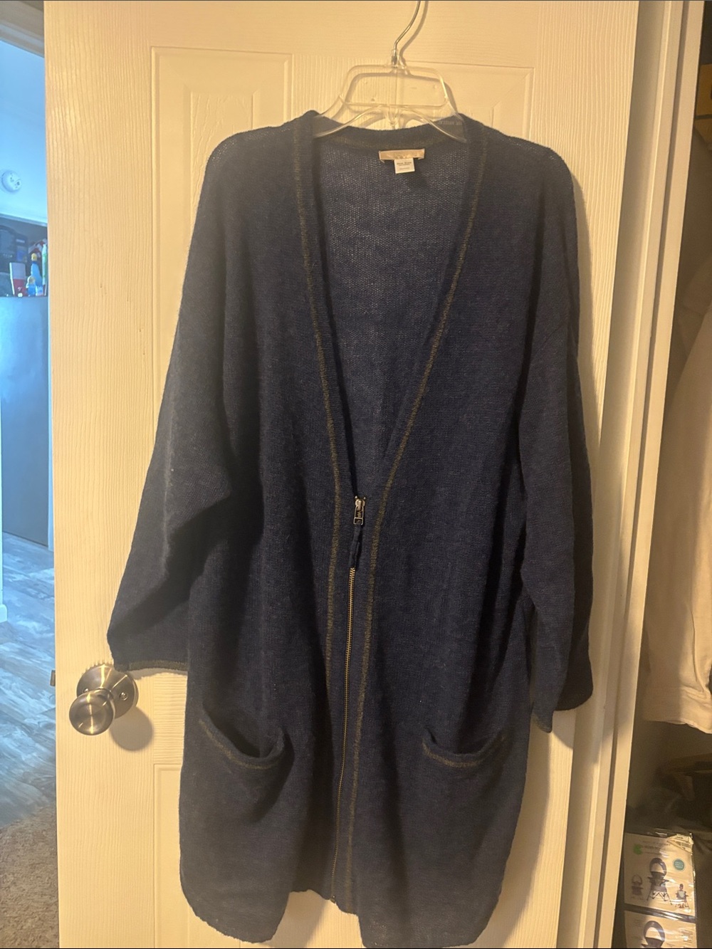 Nordstrom Navy Open-Front Women's Knit Cardigan